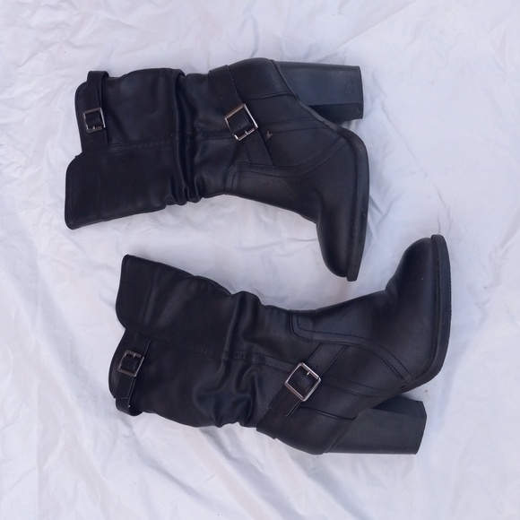 Rue 21 ETC Women's Black Mid Calf Boots Size S 6/7 - Picture 1 of 12